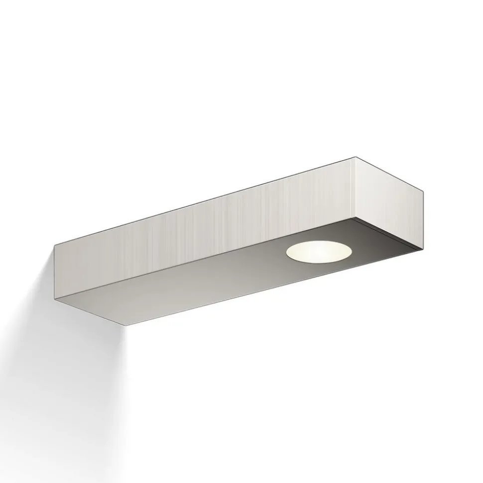 Flat 2 LED væg- og spejllampe, mat nikkel