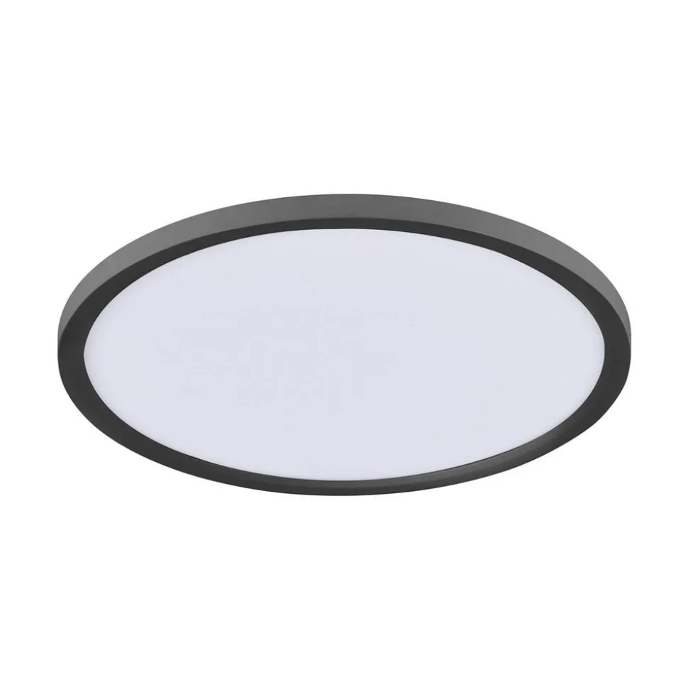 Flat LED-loftlampe CCT, Ø 40 cm, sort