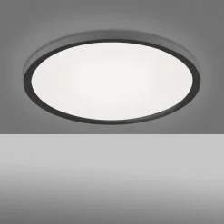 Flat LED-loftlampe CCT, Ø 40 cm, sort