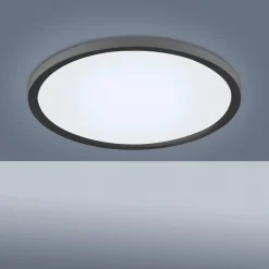 Flat LED-loftlampe CCT, Ø 40 cm, sort