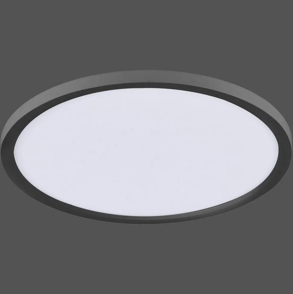Flat LED-loftlampe CCT, Ø 40 cm, sort