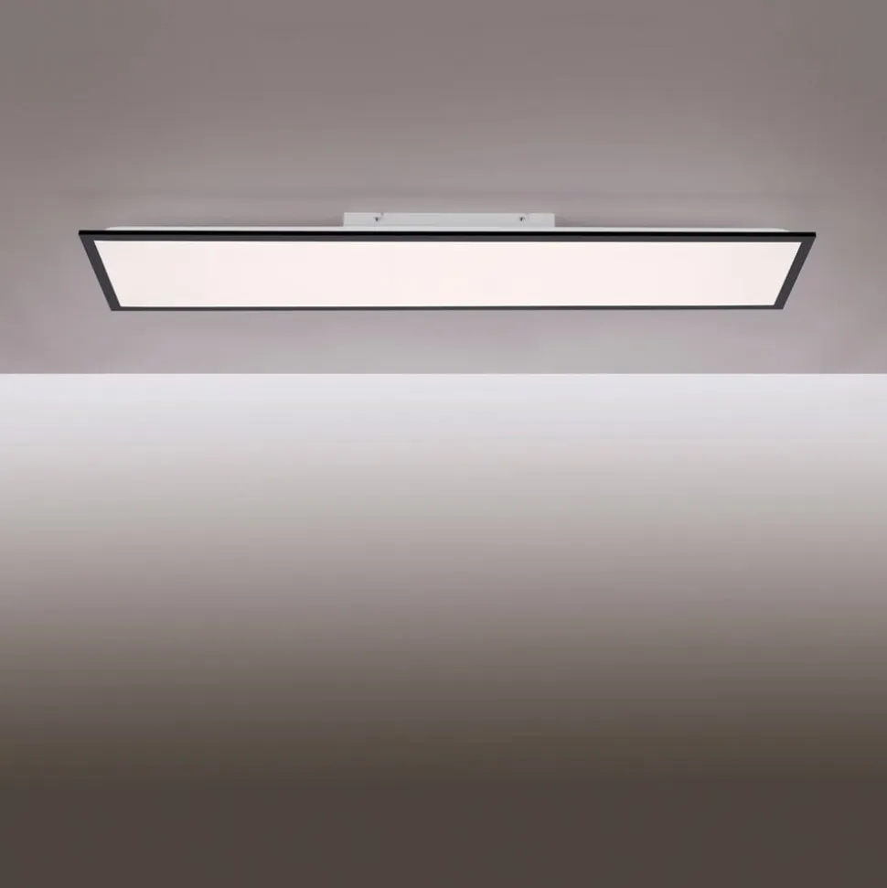 Flat LED-monteringspanel, CCT, sort, 119 x 29 cm