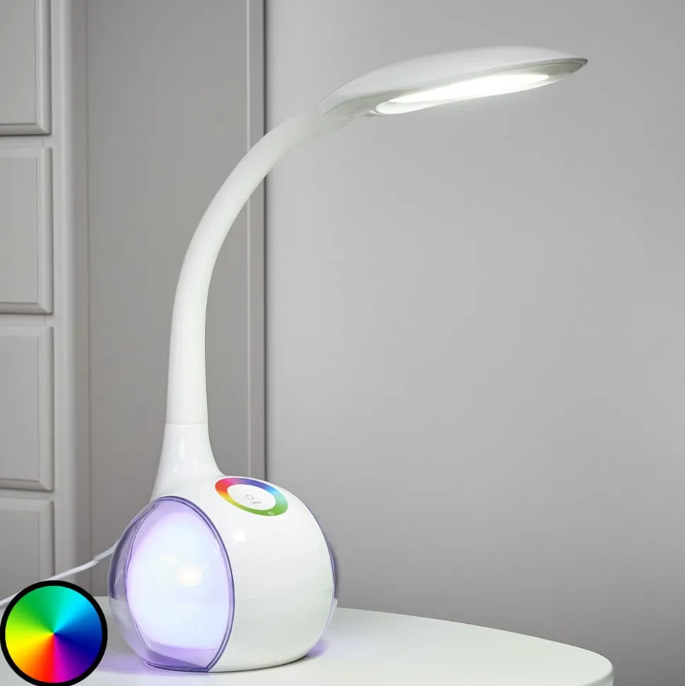 Fleksibel LED-bordlampe Paula, hvid