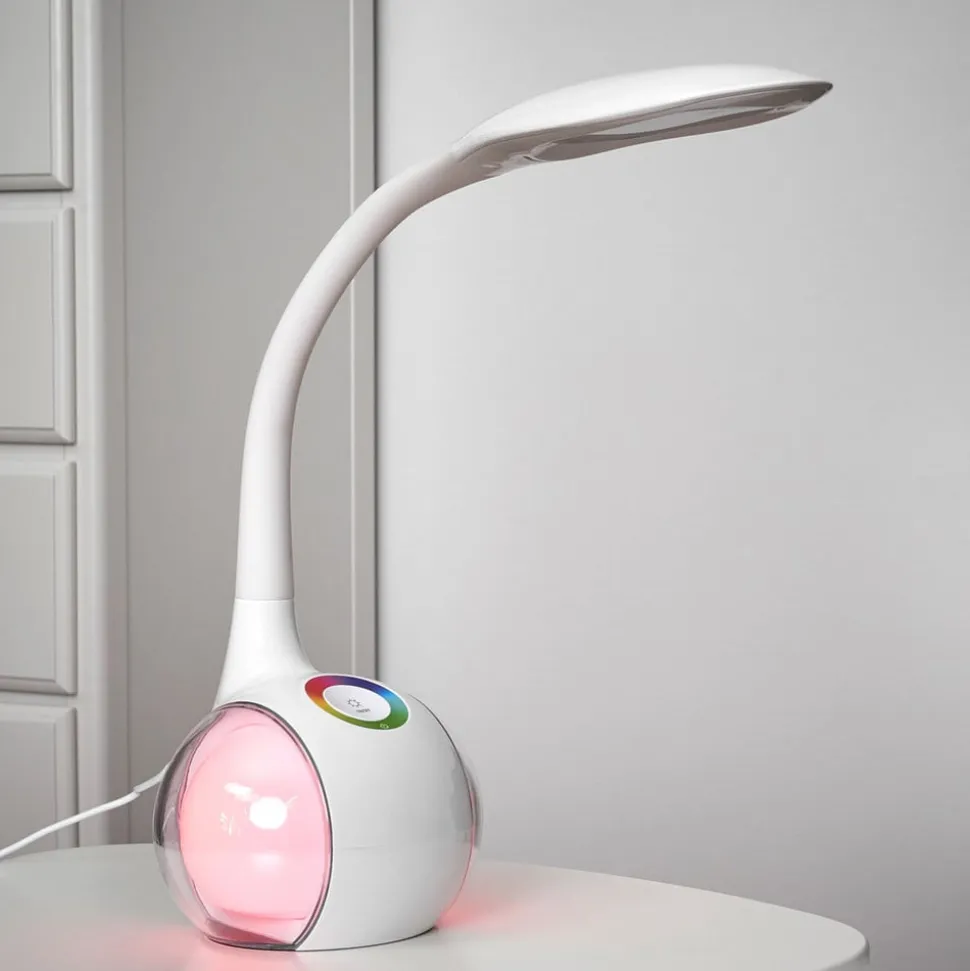 Fleksibel LED-bordlampe Paula, hvid