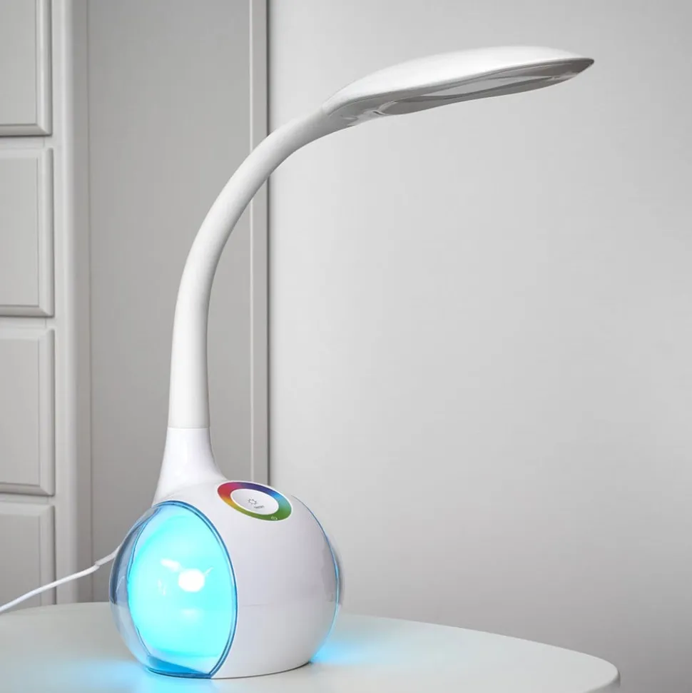 Fleksibel LED-bordlampe Paula, hvid