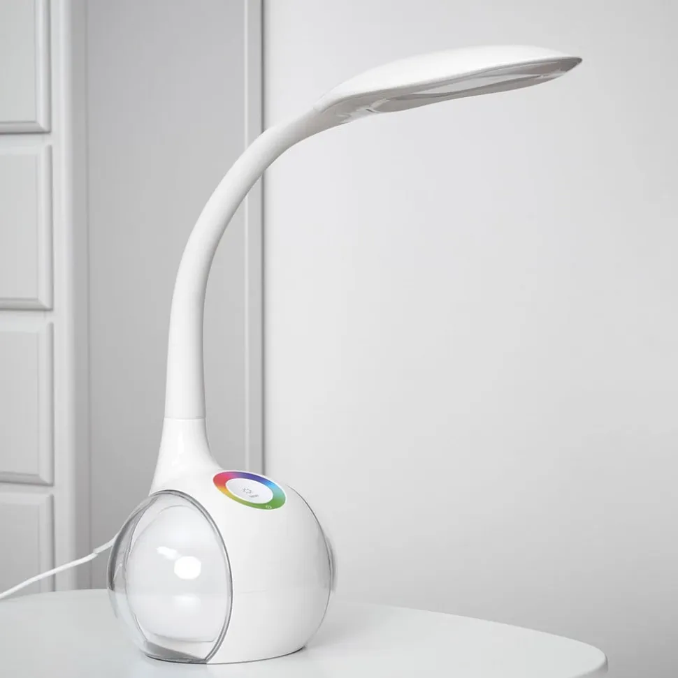 Fleksibel LED-bordlampe Paula, hvid