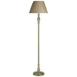 Flemish gulvlampe, med foldet skærm