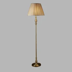 Flemish gulvlampe, med foldet skærm