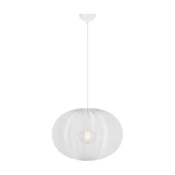 Florence pendellampe, hvid, Ø 50 cm, nylon