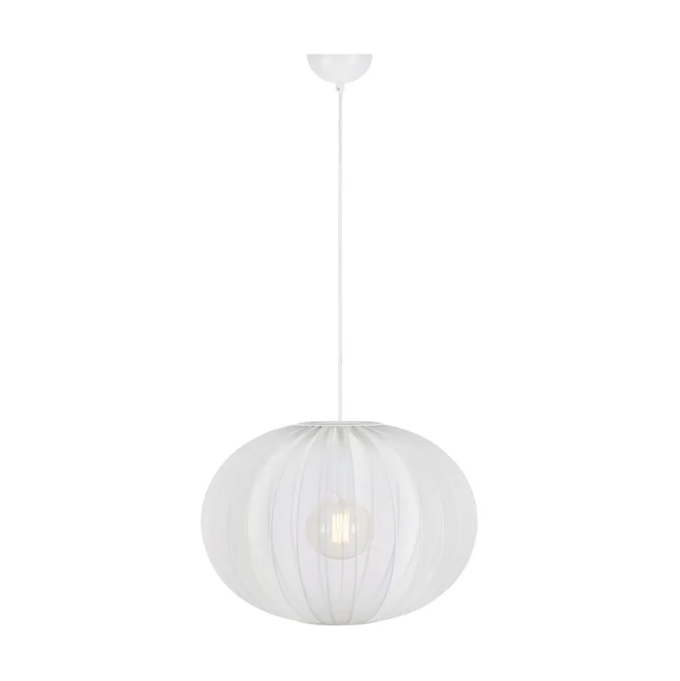 Florence pendellampe, hvid, Ø 50 cm, nylon