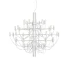 FLOS 2097/50 LED-lysekrone, klar, hvid
