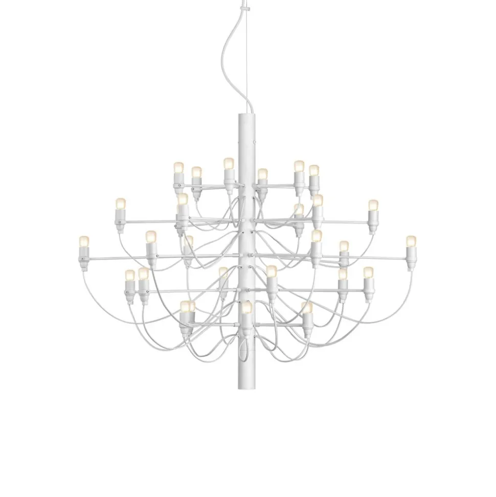 FLOS 2097/30 LED-lysekrone, matteret, hvid