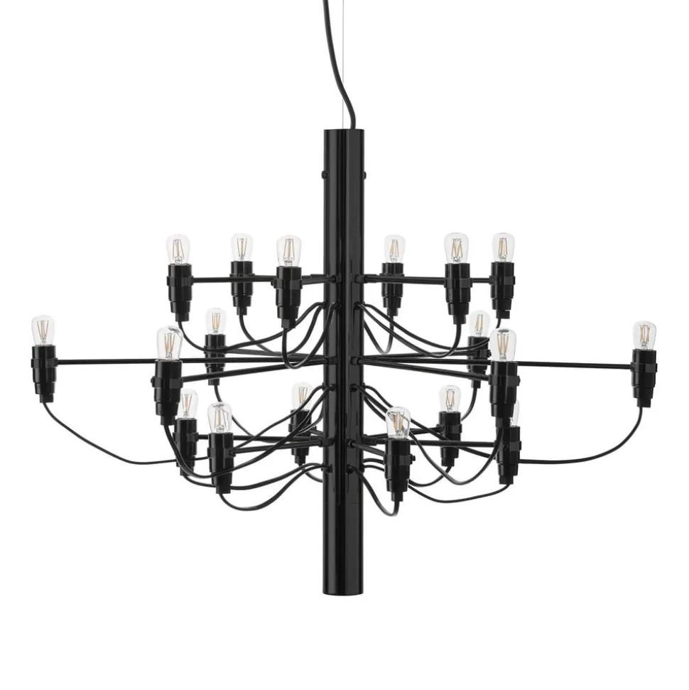 FLOS 2097/18 LED-lysekrone, matteret, sort