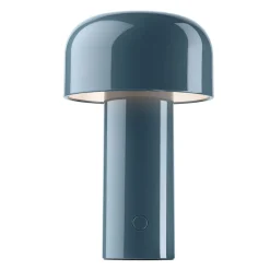 FLOS Bellhop opladelig LED-bordlampe, gråblå