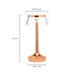 Flos Bon Jour unplugged LED-bordlampe, kobber