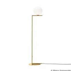 FLOS gulvlampe IC F1 10th Anniversary, guldbelagt, dæmpbar
