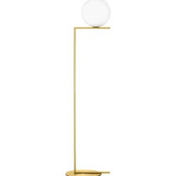 FLOS IC F2 gulvlampe børstet messing