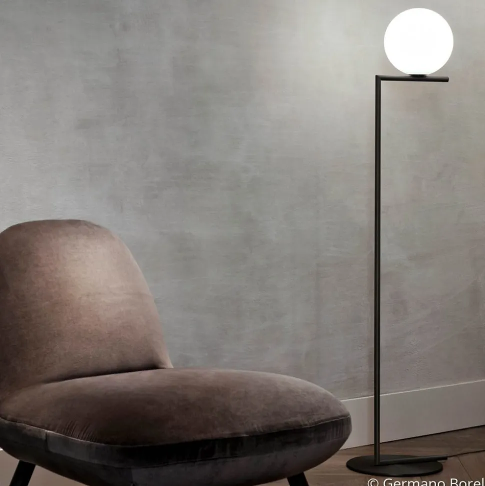 FLOS IC F2 gulvlampe sort Ø 30 cm