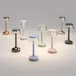 FLOS LED-bordlampe Bon jour unplugged, grå