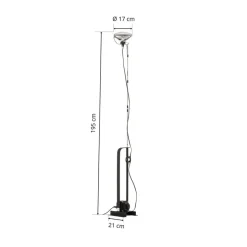 FLOS Toio Limited Edition gulvlampe, sort, metal, 195 cm