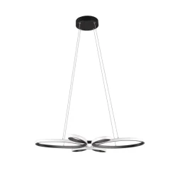 Fly LED-pendel, mat sort, 3.000 K, 83 cm x 45 cm