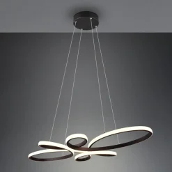 Fly LED-pendel, mat sort, 3.000 K, 83 cm x 45 cm