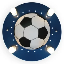 Fodbold loftlampe, 4 lyskilder, mørkeblå-hvid