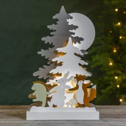 Forest Friends LED-dekolampe, hare, ræv, pindsvin