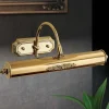 Forgyldt gallerilampe Gustav af messing, 40 cm
