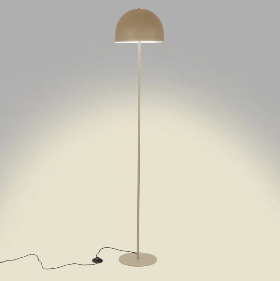 Forlight gulvlampe Fres, beige, stål, højde 160 cm