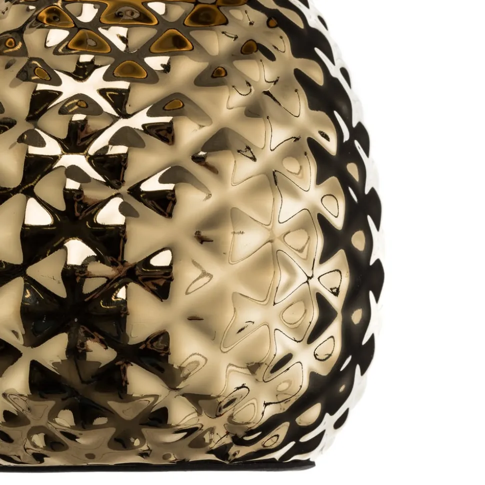 Fornem keramisk bordlampe Pineapple i guld-sort