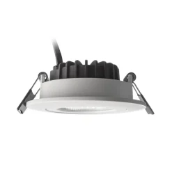 Forsænket loftlampe Dione, IP44, 2.700 K, hvid, dæmpbar