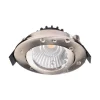 Forsænket loftlampe Dione, IP44, 2.700 K, nikkel, dæmpbar