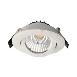 Forsænket loftlampe Dione, IP44, 3.000 K, hvid, dæmpbar