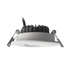 Forsænket loftlampe Dione, IP44, 3.000 K, hvid, dæmpbar
