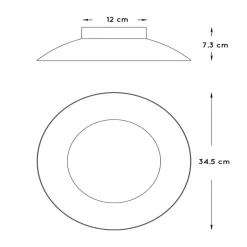 Foskal LED-loftslampe i hvid, Ø 34,5 cm