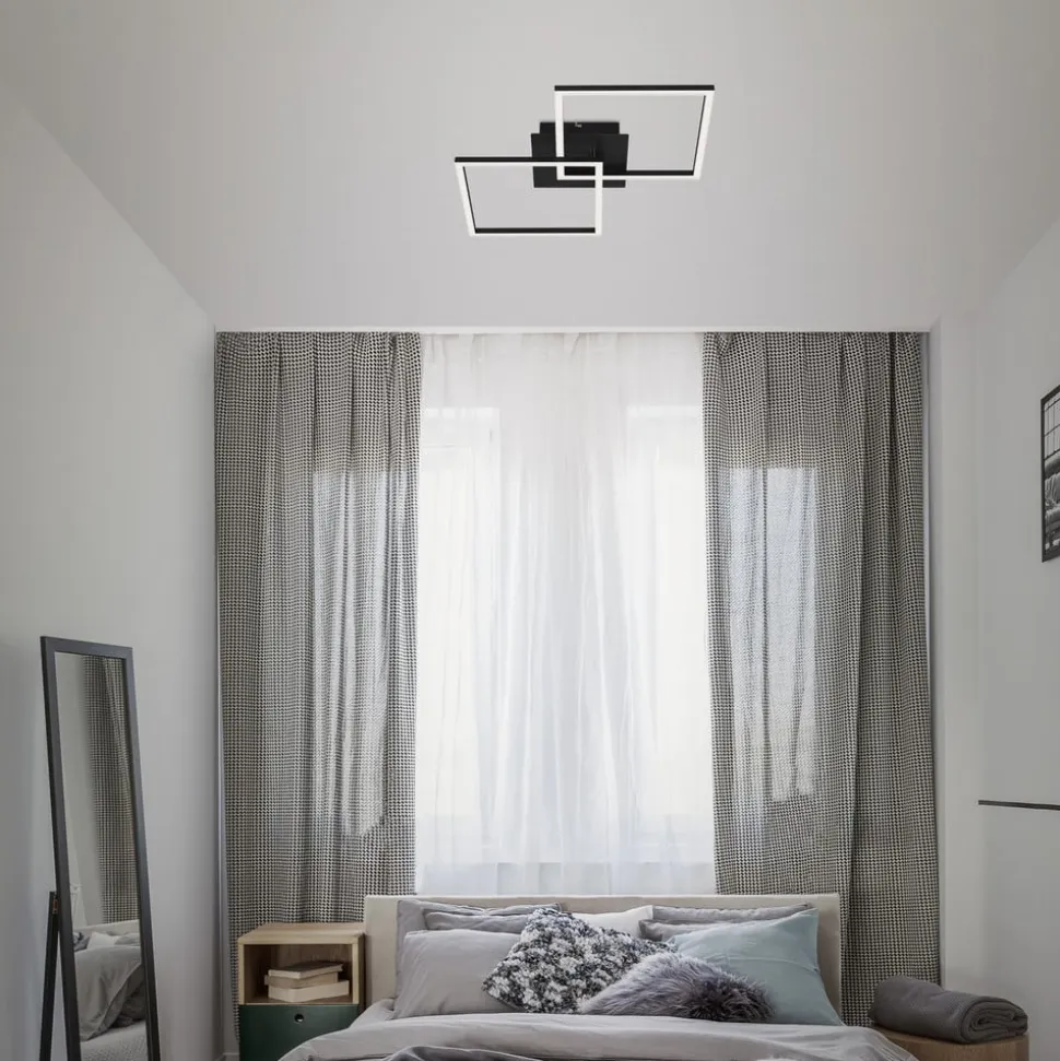 Frame LED-loftlampe, 2 lyskilder, Switch dim, sort