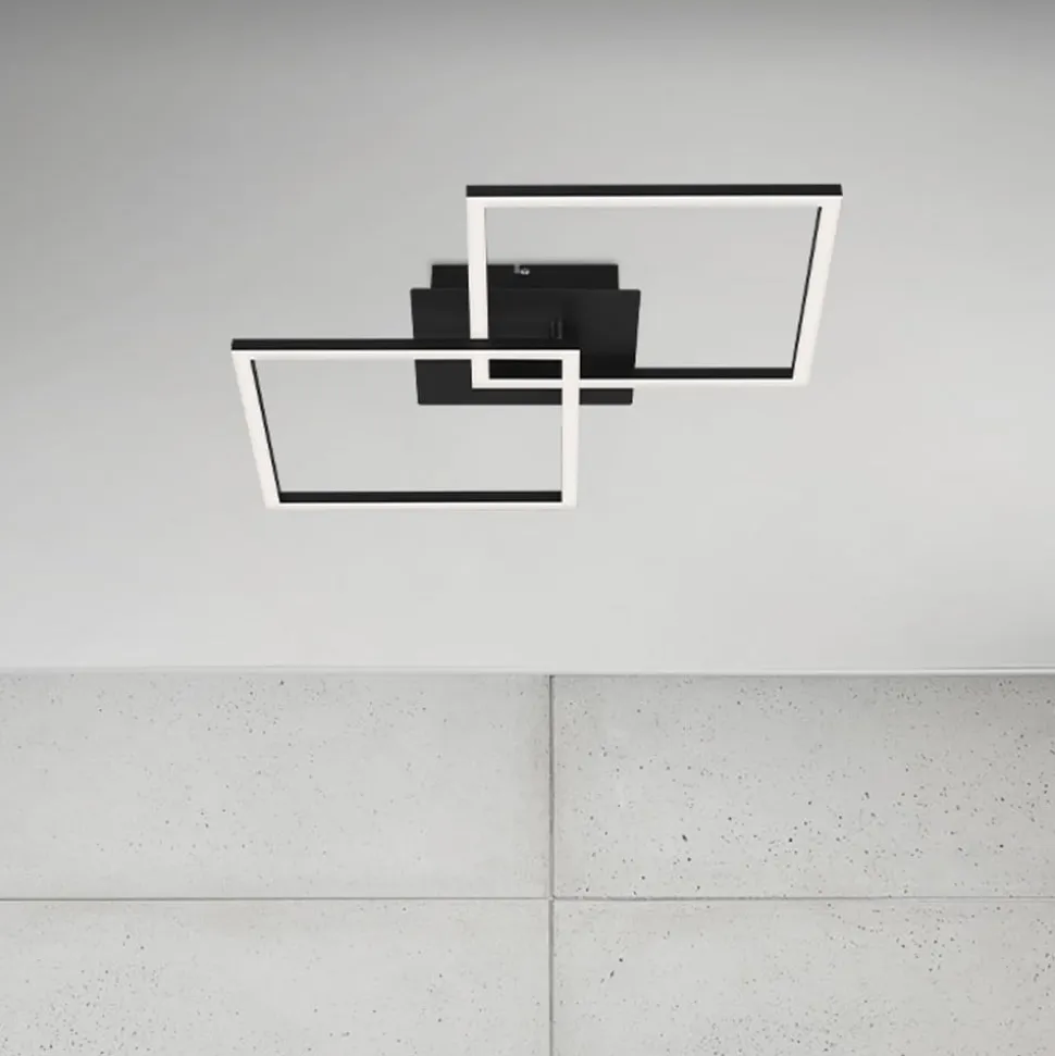 Frame LED-loftlampe, 2 lyskilder, Switch dim, sort
