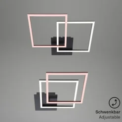 Frame LED-loftlampe, 2 lyskilder, Switch dim, sort