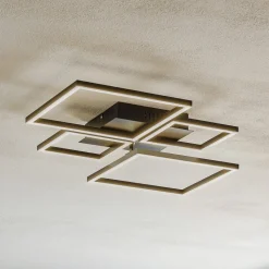 Frame LED-loftslampe, CCT, 4-lys, sort