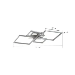 Frame LED-loftslampe, dæmpbar via vægkontakt