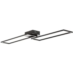 Frame LED-loftslampe, fjernbetjening, sort