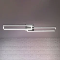 Frame LED-loftslampe, fjernbetjening, krom