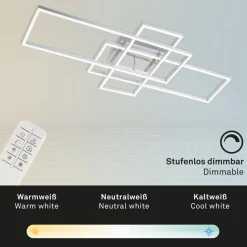 Frame loftlampe, rektangel, 3 lk., CCT, aluminium