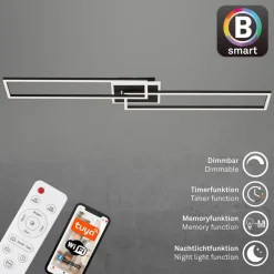 Frame S LED-loftlampe CCT 110x24,8 cm sort