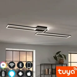 Frame S LED-loftlampe CCT 110x24,8 cm sort