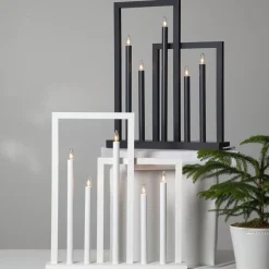 Frame vinduesstage i træ, 5 lyskilder, mørkegrå