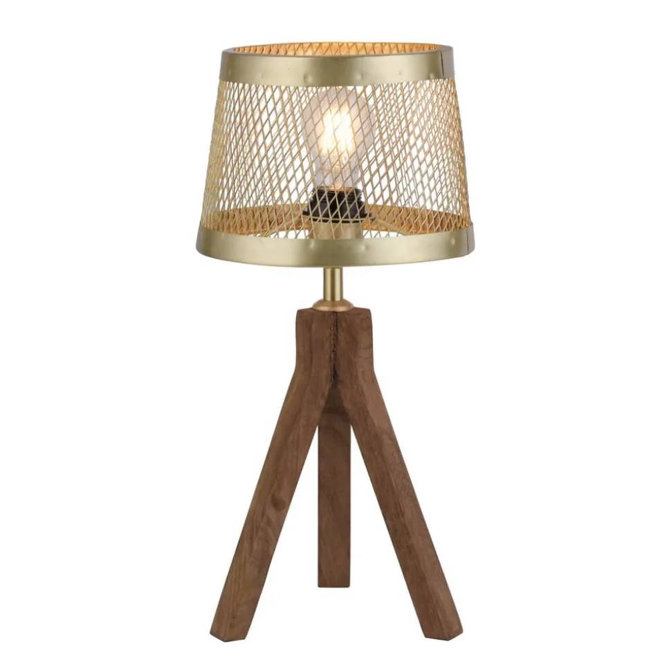 Frederik bordlampe i træ, trefod