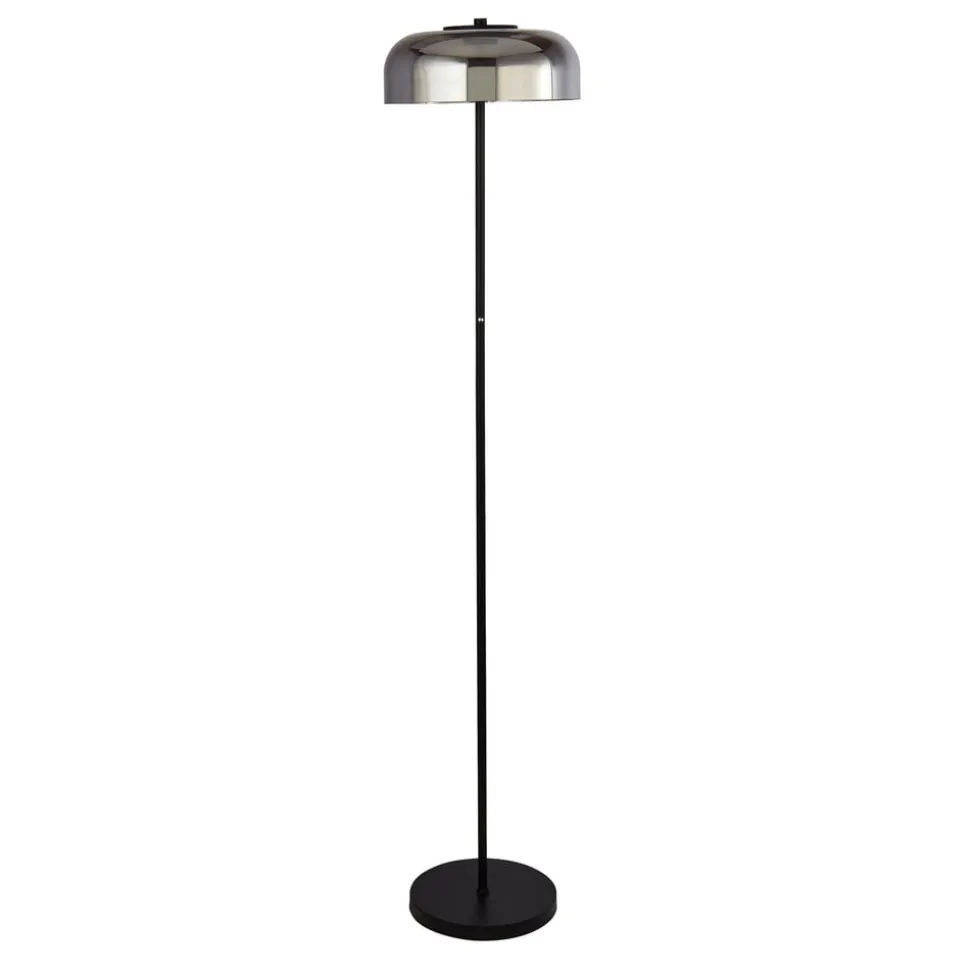 Frisbee LED-gulvlampe med glasskærm