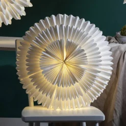 Frost dekostjerne, papir uden fatning Ø 50 cm hvid